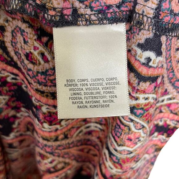 Anthropologie Maeve Milou Dress Small Paisley Boho Babydoll Long Sleeve Mini - Picture 6 of 6